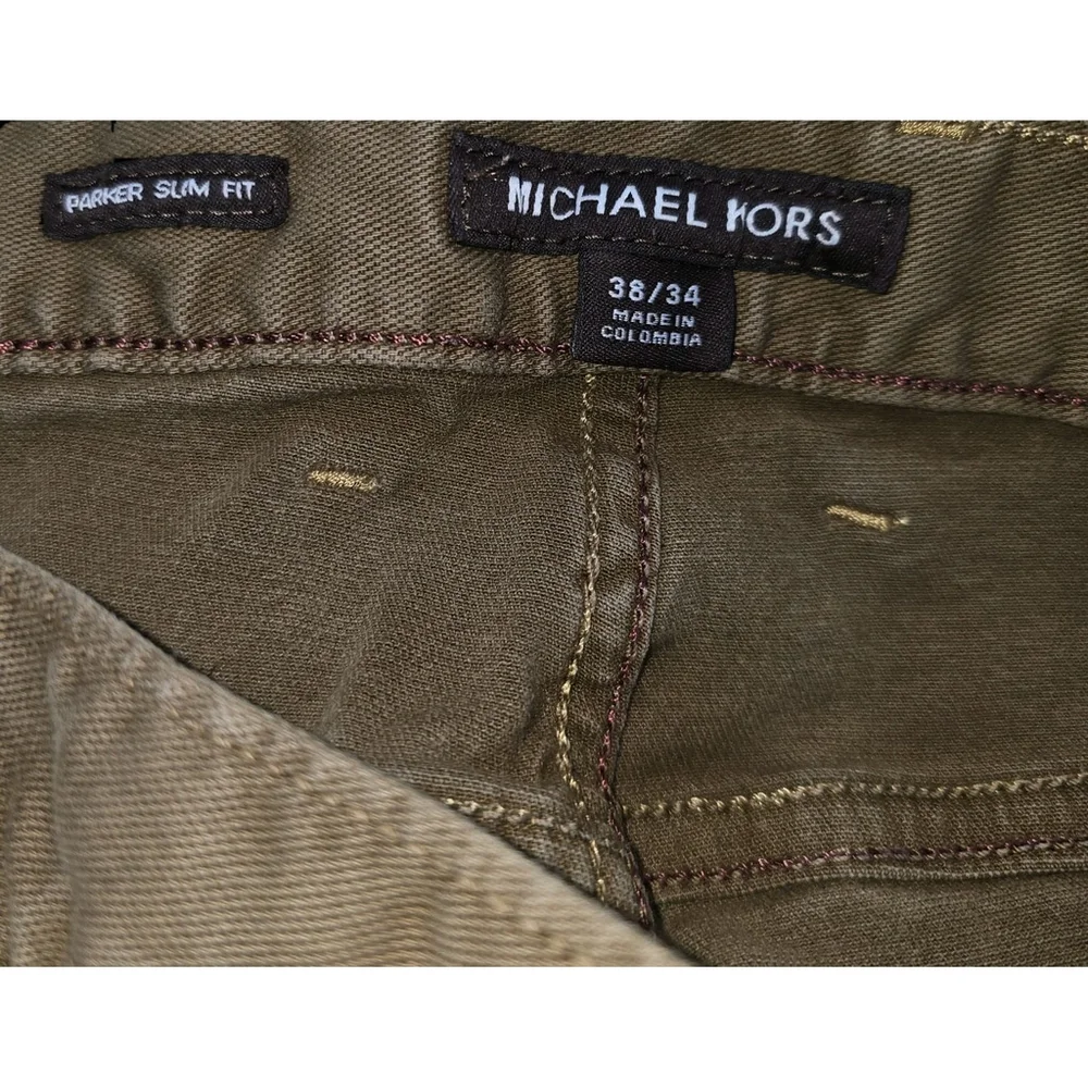 Michael Kors Parker Slim Fit Khaki Pants Men’s 38x34 Tan Casual Chinos